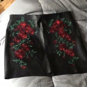 Express faux leather gorgeous embroidery